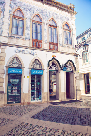 Tomar, Portugal 18-02-2018: Tomar city center, Santarem District in Portugalのeditorial素材