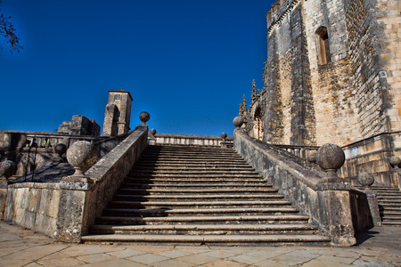 12th century Templar Church at the Convent of Christ  in Tomar- Portugalの写真素材