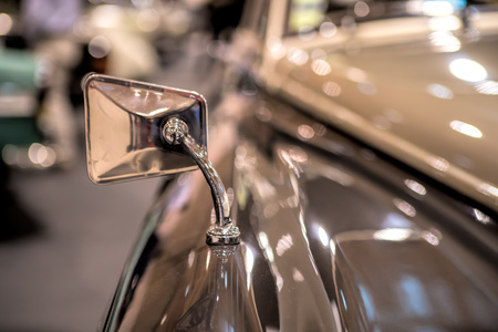 Mirror on an old classic car