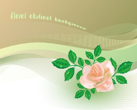 Abstract background with pink roseのイラスト素材