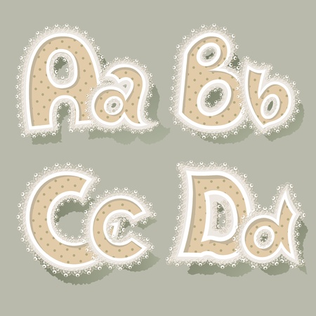 Set of letters in vintage stile.のイラスト素材
