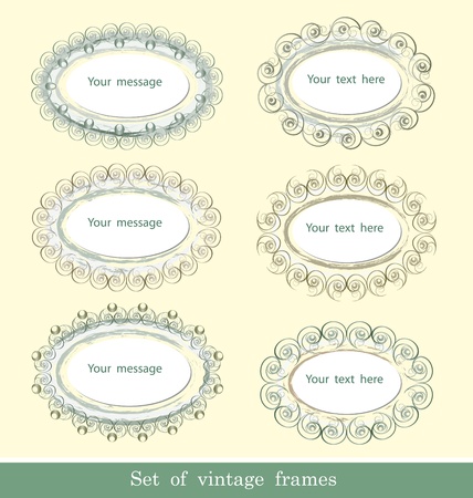 Set of vintage frames.のイラスト素材