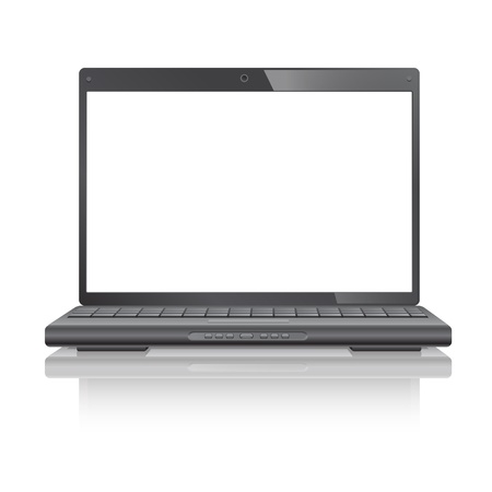 Laptop computer, isolated on whiteのイラスト素材