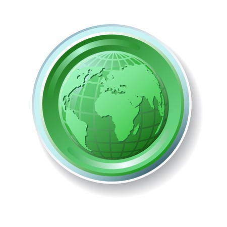 Ecology icon with globeのイラスト素材