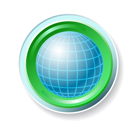Ecology vector  icon with globeのイラスト素材