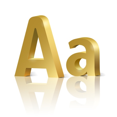 Letter A of golden design alphabetのイラスト素材