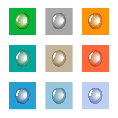 Set of drops in different colorsのイラスト素材