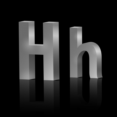 Vector letter H of metallic design alphabetのイラスト素材