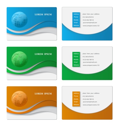 Set of environmental pattern with globe, vector illustrationのイラスト素材