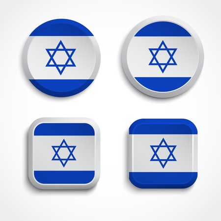 Israel flag buttons, illustrationのイラスト素材
