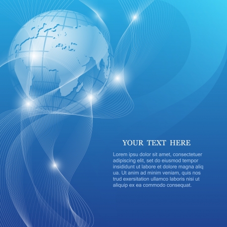 Aastract vector background with Earth in blue colorのイラスト素材