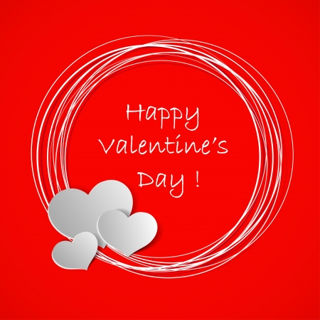 Valentines day background with hearts, vector illustrationのイラスト素材