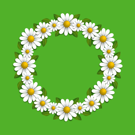 Floral background with daisy, vector illustrationのイラスト素材