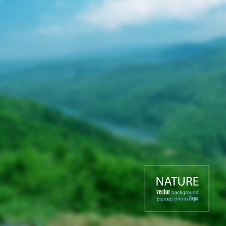 Landscape blurred photo background. Vector illustrationのイラスト素材