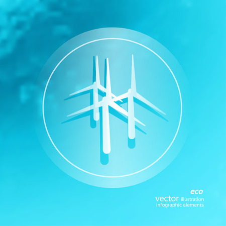 Transparent ecology  icon on the blurred  background.のイラスト素材