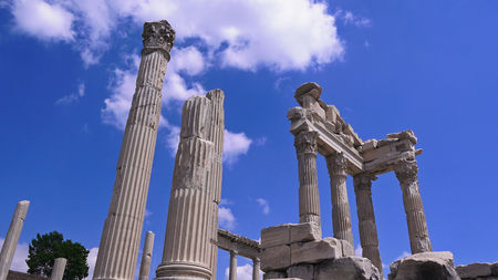 Temple of Trajan in the ancient city of Pergamon, Bergama, Turkey