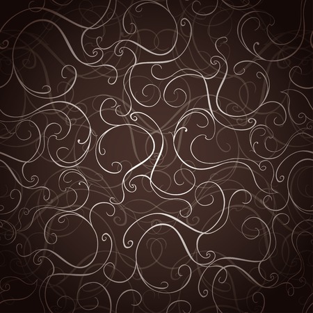Elegant chocolate abstract floral wallpaperのイラスト素材