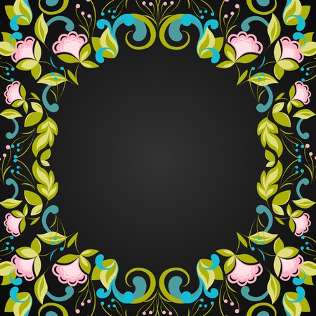 Invitation  with abstract floral background  のイラスト素材