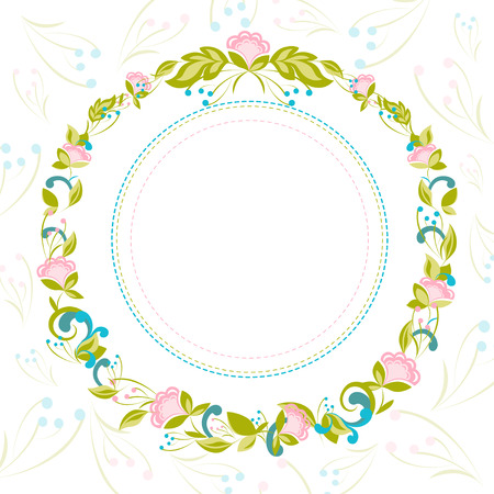 Invitation  with abstract floral backgroundのイラスト素材