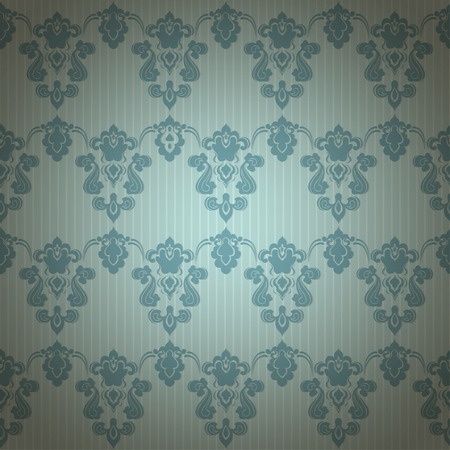 Blue luxury ornamental floral wallpaperのイラスト素材