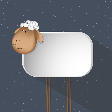 Abstract sheep paper card. Vectorのイラスト素材