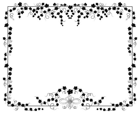 Frame from an ivy, vector illustration. Floral frameのイラスト素材