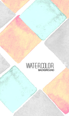 Vector template business cards with watercolor paint abstract backgroundのイラスト素材