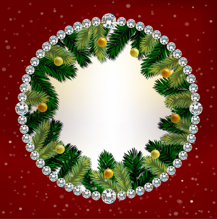 Christmas And New Year  Background With Bells. invitation card. Vector illustration.のイラスト素材