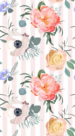 Floral patternのイラスト素材