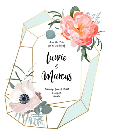 Floral Wedding Invitation.の写真素材