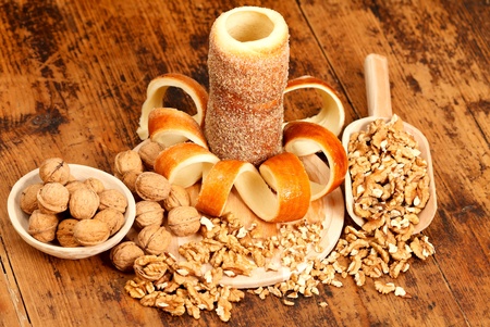 Traditional transylvanian sweets with sugar and nuts Traditional transylvanian sweets with sugar and nuts
