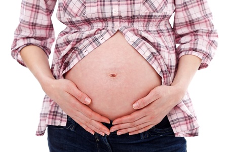 Pregnant woman showing her belly
の写真素材