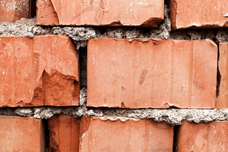 Close up picture of a brick wall as background
