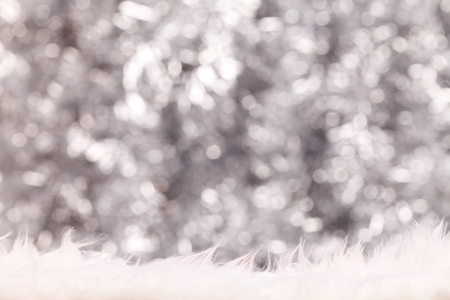 Silver abstract shiny background with white fluffy material in the front
の写真素材