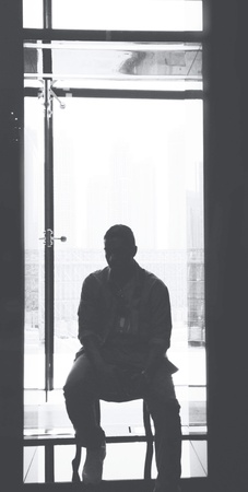 A Dramatic shot of a manの素材