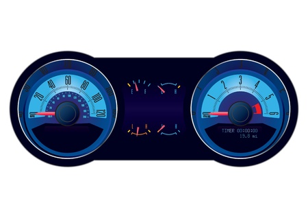 Racing car speedometerのイラスト素材