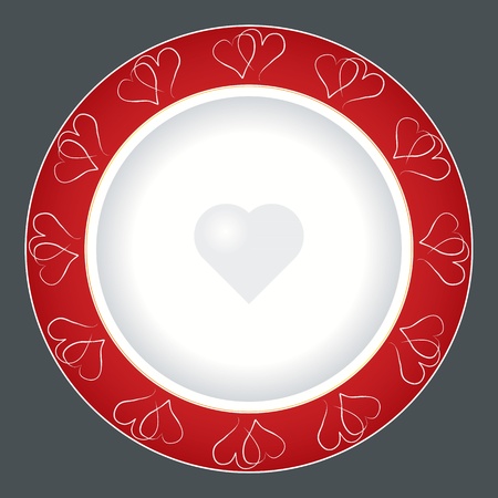 Dinner plateのイラスト素材