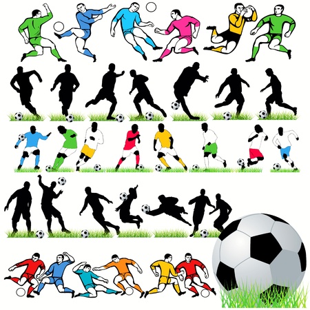 Football players setのイラスト素材