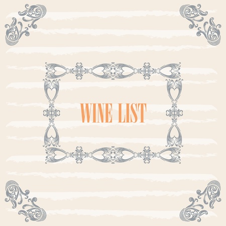 Wine List Cover Designのイラスト素材