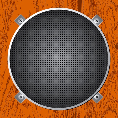 Audio Speaker on the Woodのイラスト素材