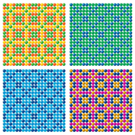 4 Seamless Candy Backgrounds Setのイラスト素材