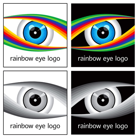 Rainbow Eye Logo Designのイラスト素材