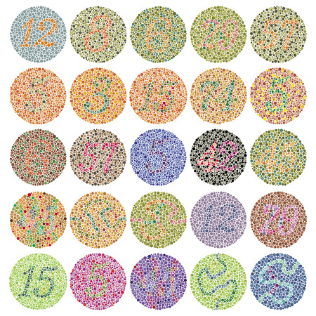 Extended Ishihara color blindness testのイラスト素材