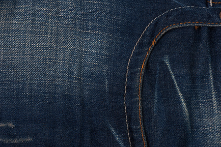 Texture of a background of jeans, pocketの写真素材