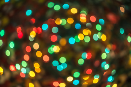 fires of effect of bokeh of the New Year treeの写真素材