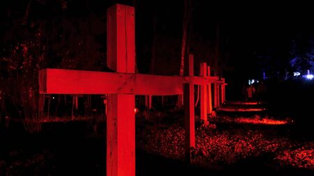 The Kurapaty tract. Memorial place for victims of repression during Great Purge in the Soviet Union.の写真素材