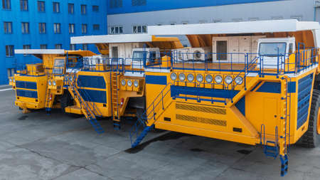 The worlds biggest truck with electric drive system consisting of four electric motors. Mining...
