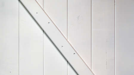 Closeup of a white wooden door. Space for text.