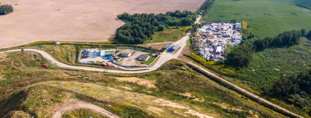 Closed city dump. Restoration of the territory.の写真素材