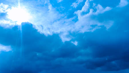 rain cloud and sun beam. Panorama of cloudy gray sky. abstract textured. rain clouds background....